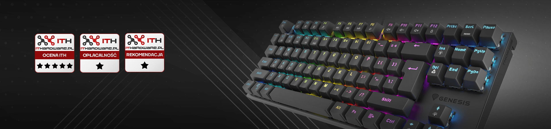 Genesis Thor 303 TKL Black mit 3 Auszeichnungen von IThardware!