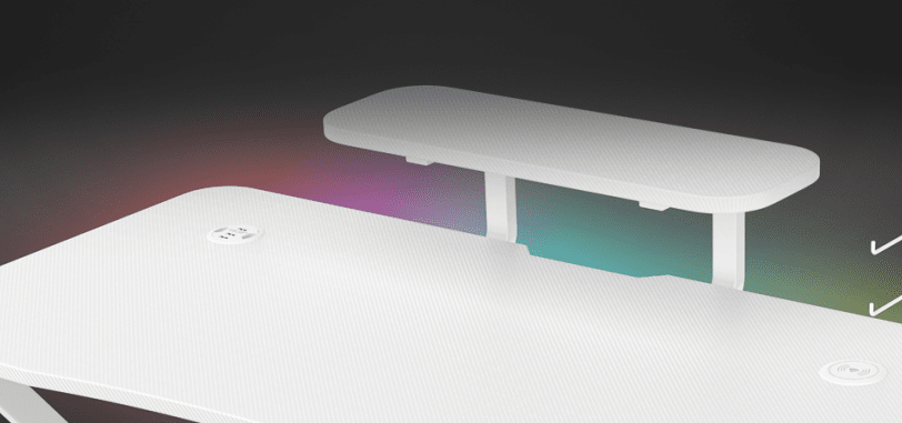 HOLM 320 RGB - WHITE GAMING DESK