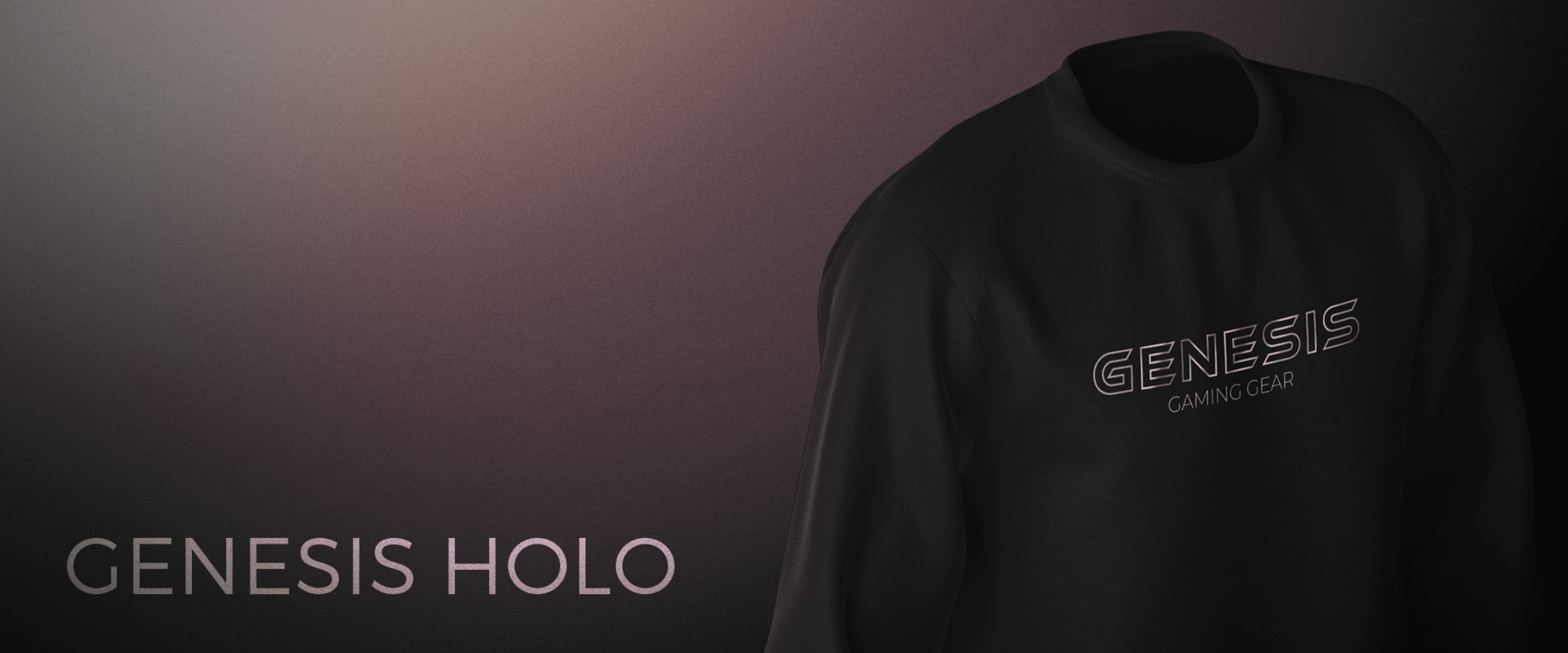 Schwarzes Langarm-Sweatshirt mit dem "GENESIS"-Logo und dem "Gaming Grip"-Text in einem schlichten, minimalistischen Design