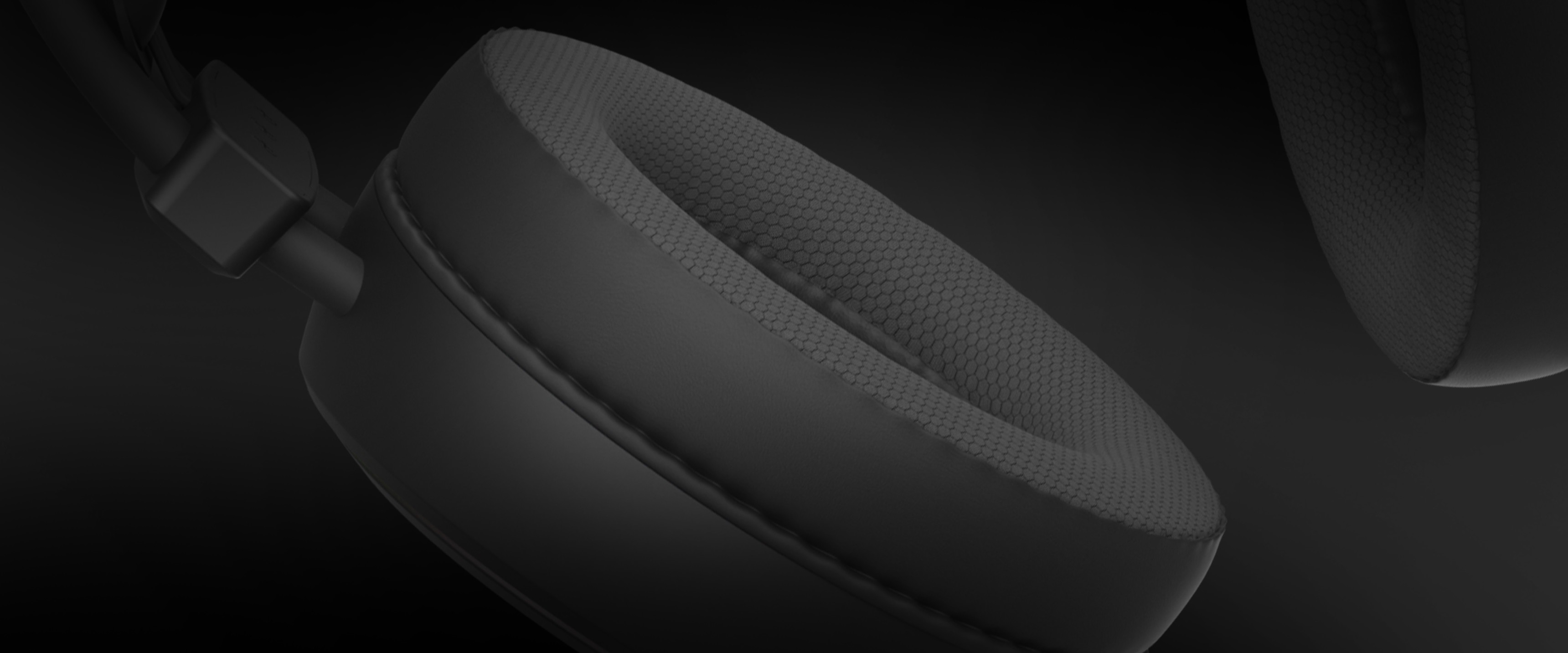 Schwarzer Genesis Neon 613 G2 RGB-Over-Ear-Kopfhörer mit Mikrofon und beleuchteten Akzenten, der mit strukturierten Ohrpolstern aufwartet