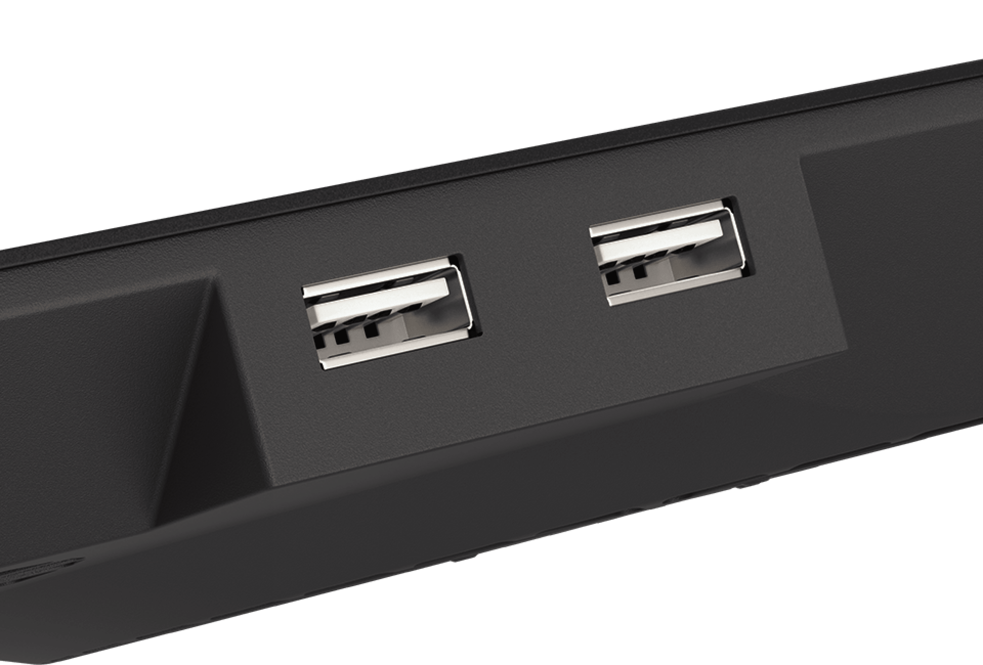 Kühlpad für Laptops mit zwei USB-Anschlüssen, entwickelt für einen verbesserten Luftstrom und RGB-Beleuchtung