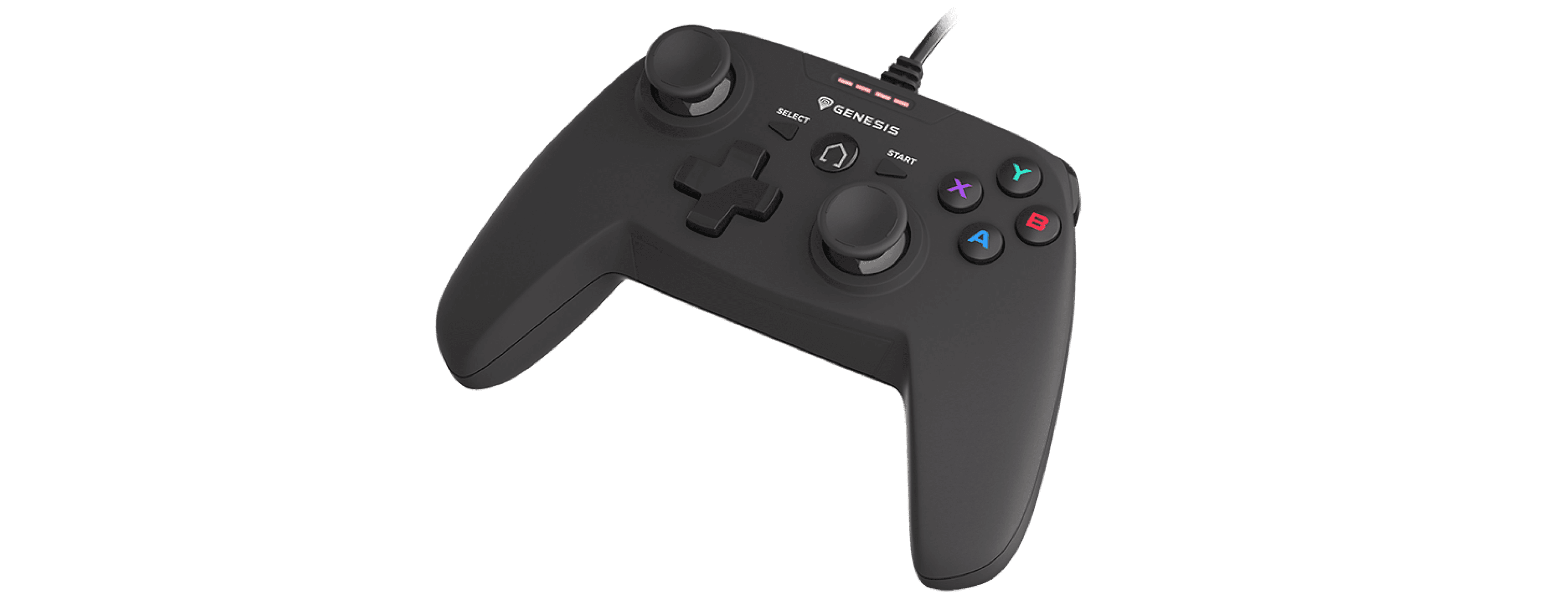 Kabelgebundenes Genesis Mangan P58 Gamepad für PS3/PC mit zwei Analogsticks und Aktionstasten, entwickelt für komfortables Gaming