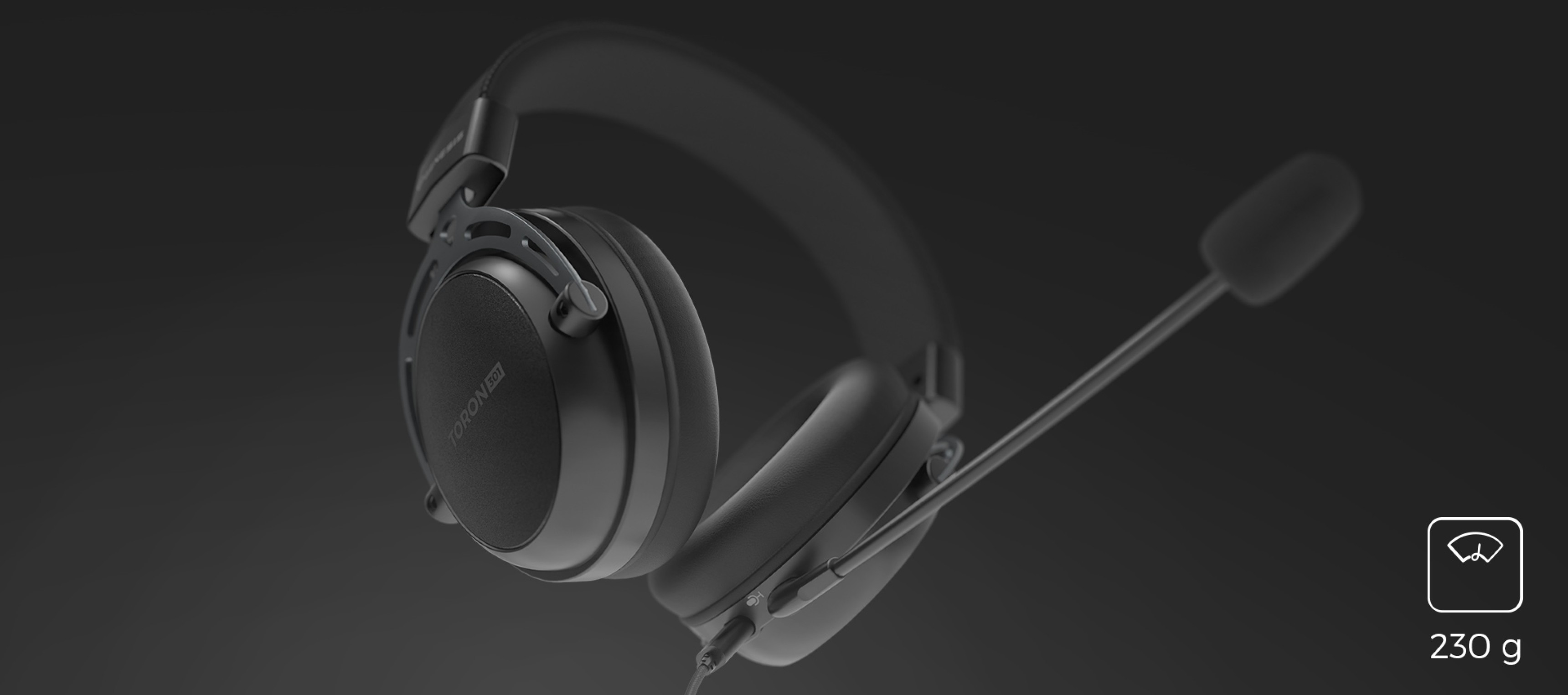 Schwarzer Genesis Toron 301 Over-Ear-Kopfhörer mit verstellbarem Mikrofon, entwickelt für Komfort und Stil