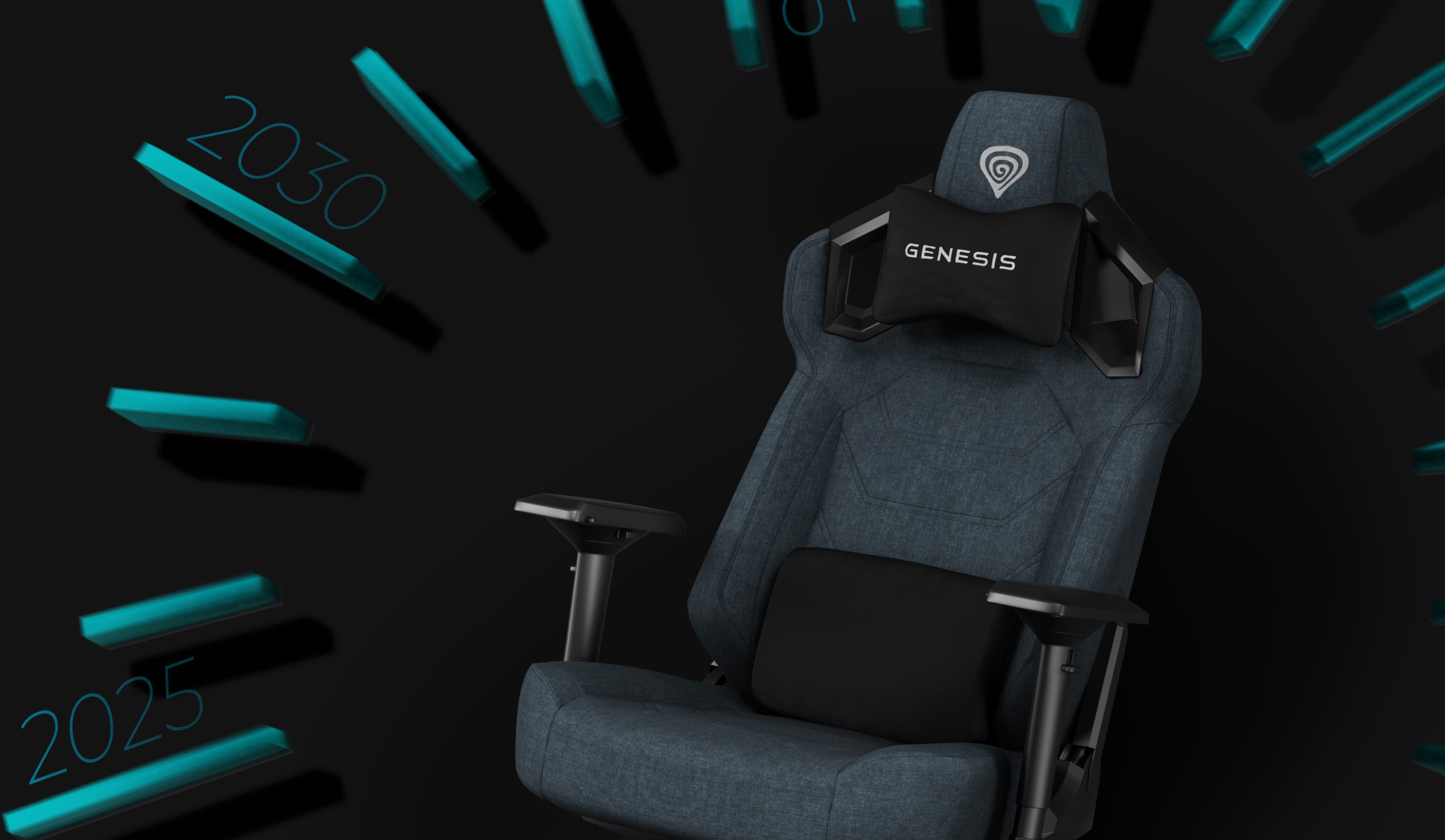 Grauer Genesis Nitro 800 Gaming-Stuhl mit verstellbaren Armlehnen und einem bequemen Design, ideal für Gaming-Sessions