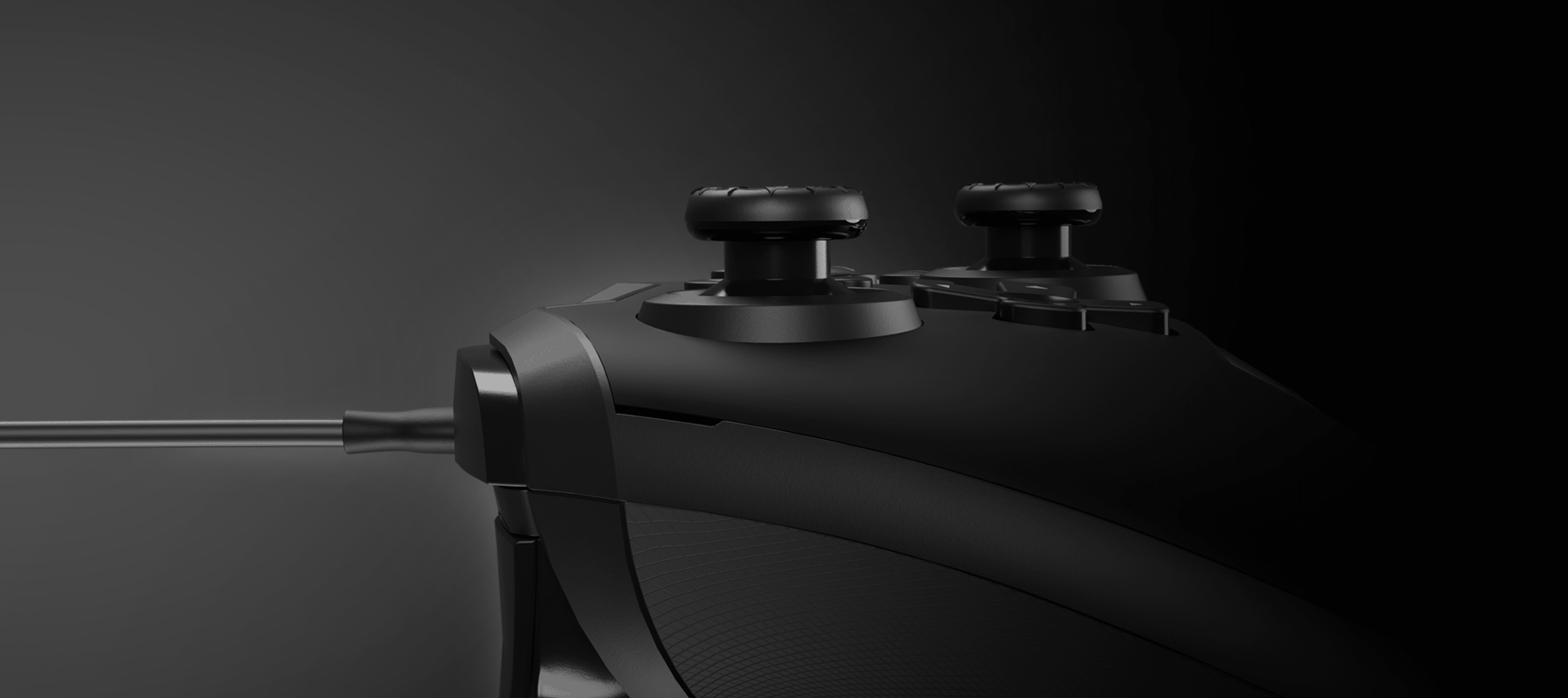Kabelgebundenes Genesis Mangan 300 Gamepad für PC, Switch und Mobilgeräte, mit zwei Analogsticks und einem eleganten schwarzen Design
