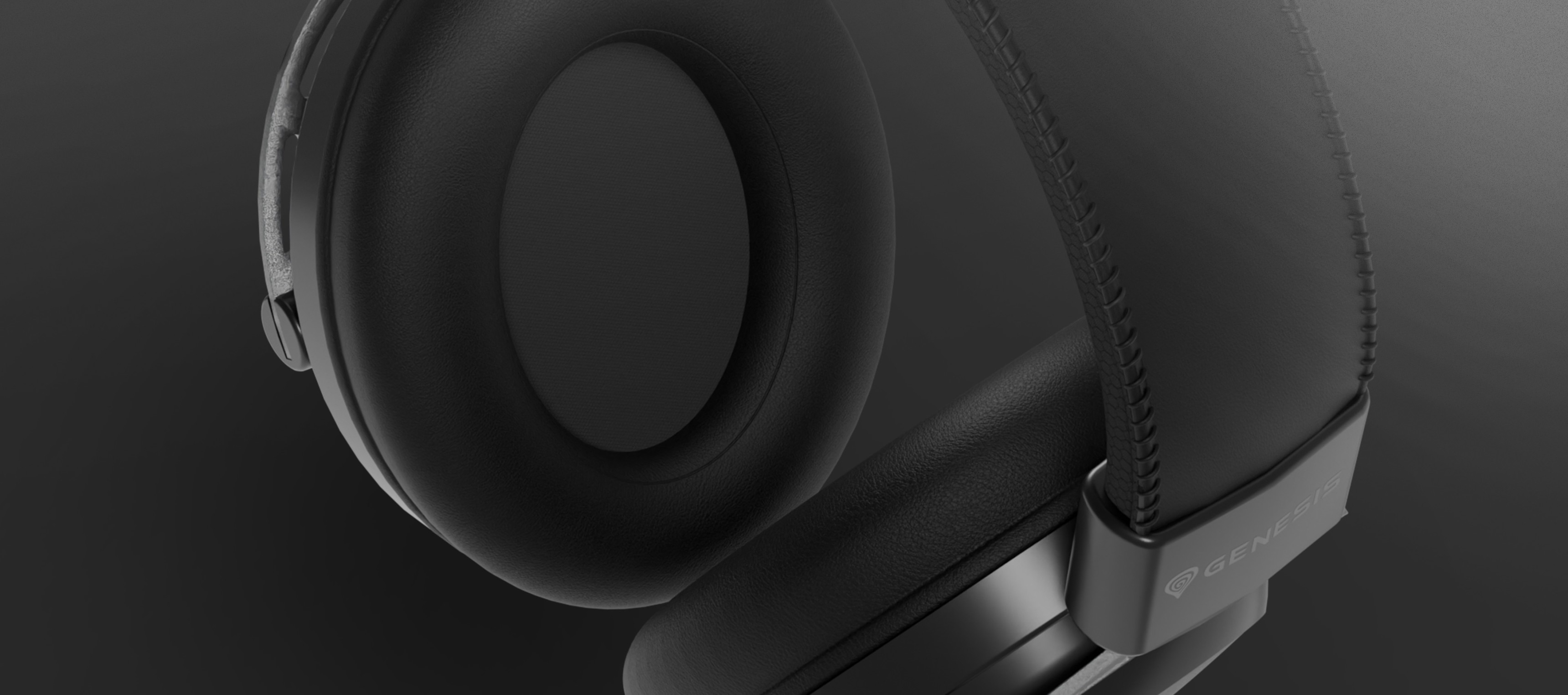 Schwarzer Over-Ear-Kopfhörer mit Mikrofon, mit weich gepolsterten Ohrmuscheln und einem schlanken Design