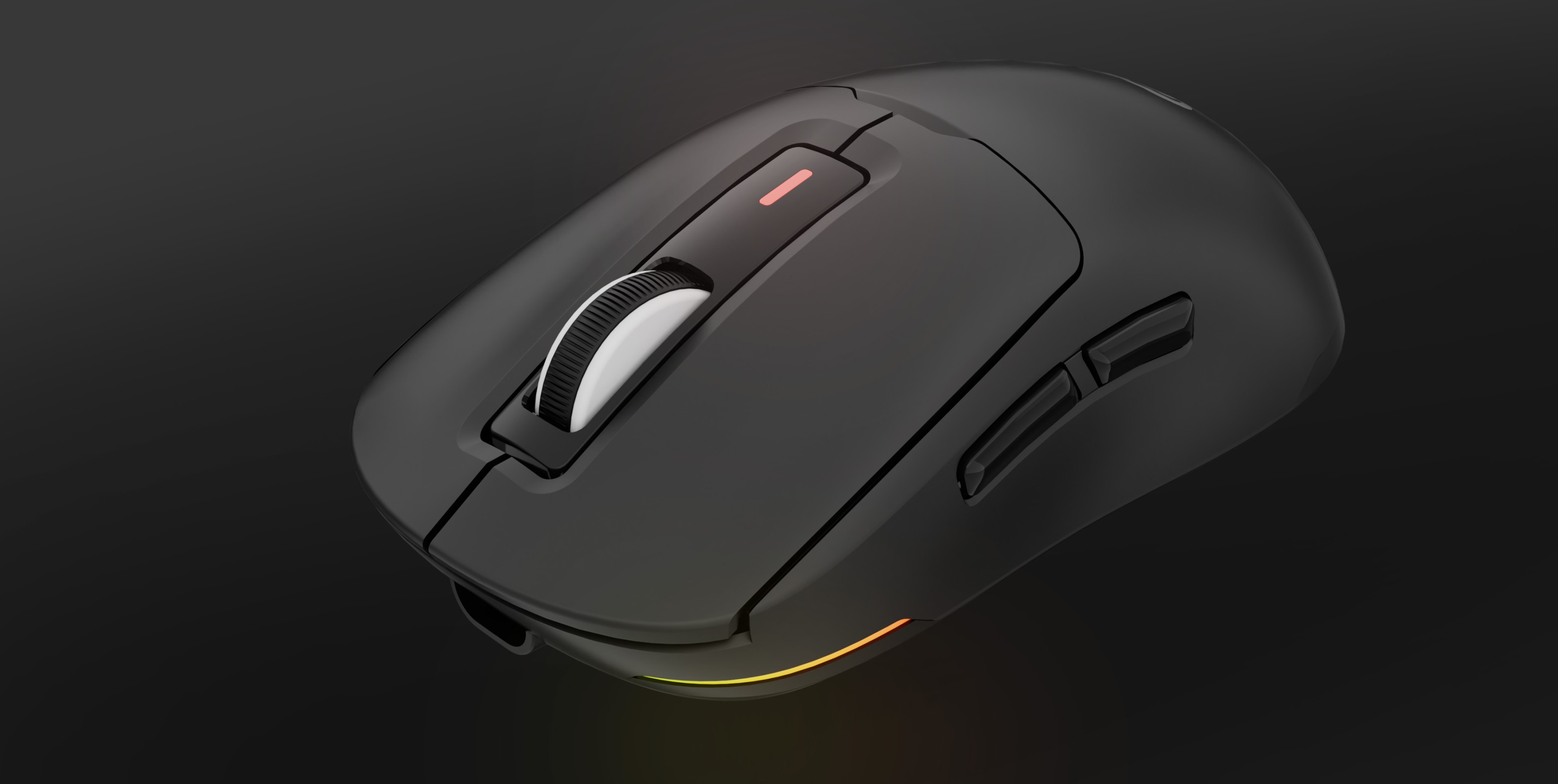 Schwarze kabellose Gaming-Maus Genesis Zircon 660, mit 12.000 DPI, anpassbaren Tasten und RGB-Beleuchtung