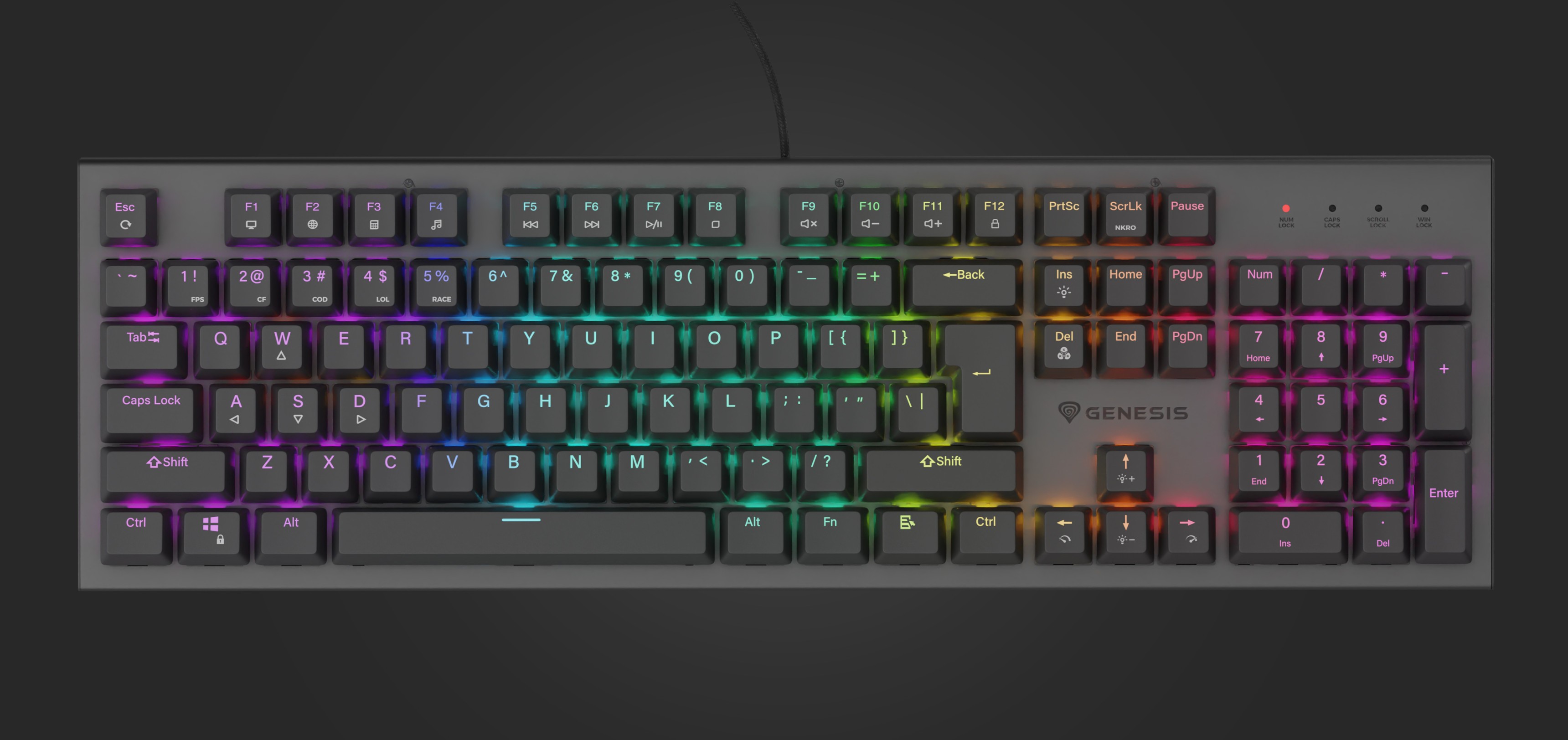 Mechanische Gaming-Tastatur mit RGB-Hintergrundbeleuchtung, mit im laufenden Betrieb austauschbaren roten Schaltern und einem eleganten schwarzen Design