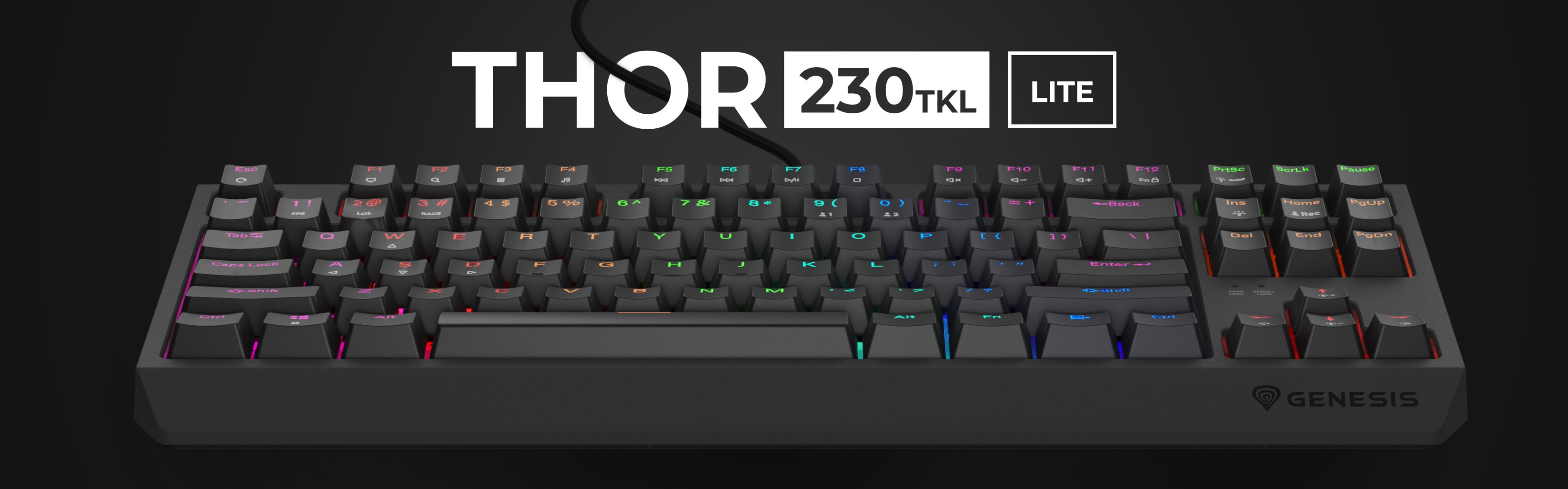 Kompakte Gaming-Tastatur mit anpassbarer RGB-Hintergrundbeleuchtung, mechanischen Outemu Red-Schaltern und einem Hot-Swap-Design
