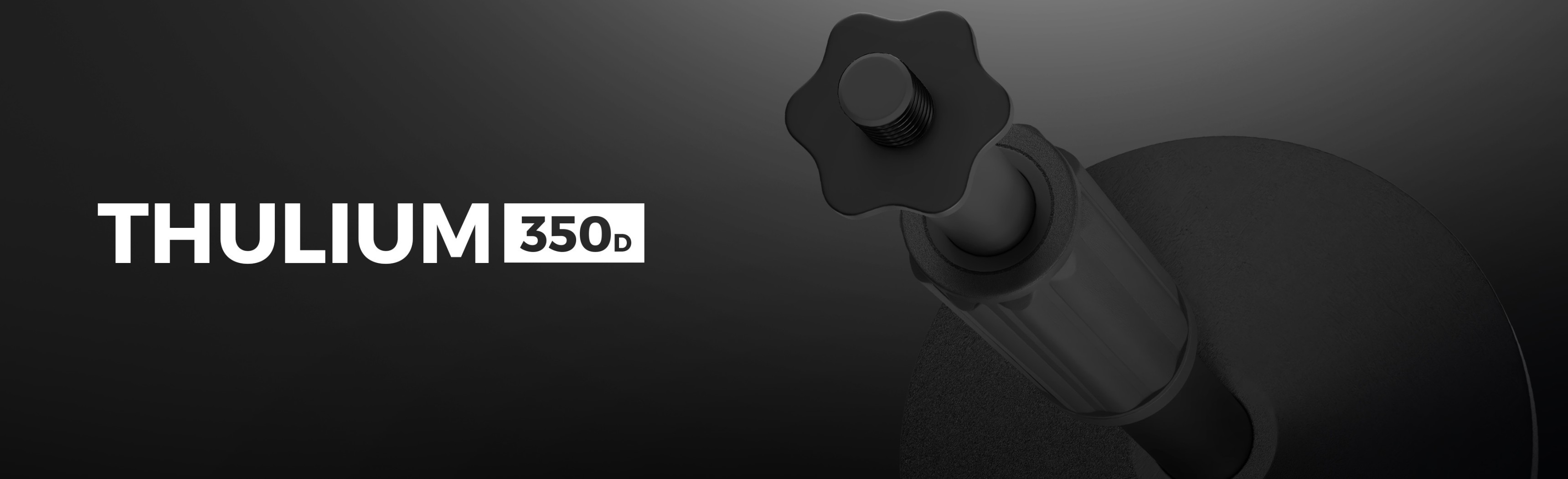 Nahaufnahme des Genesis Thulium 350D Mikrofonständers, die den verstellbaren Knopf und das elegante schwarze Design zeigt
